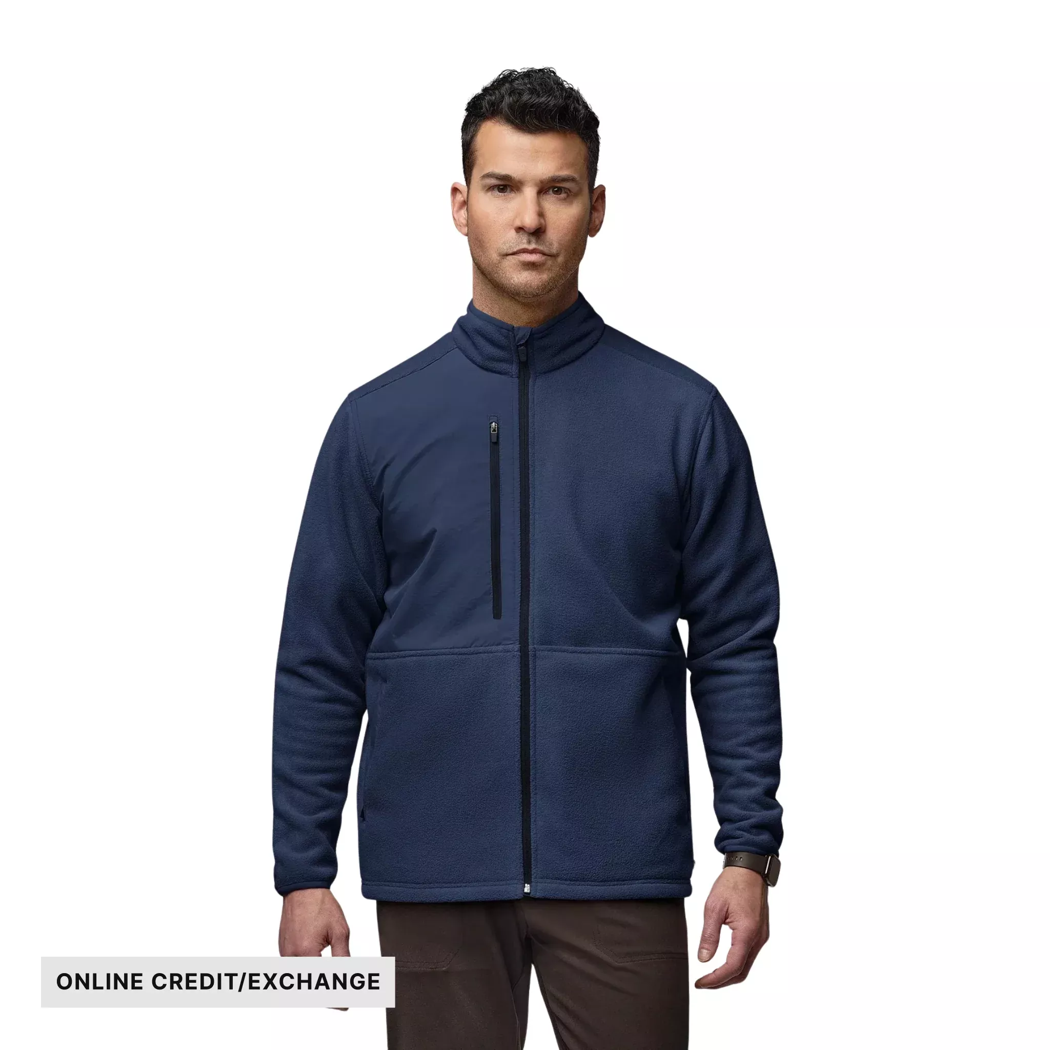 Wink Men's Micro Fleece Zip Jacket - Navy