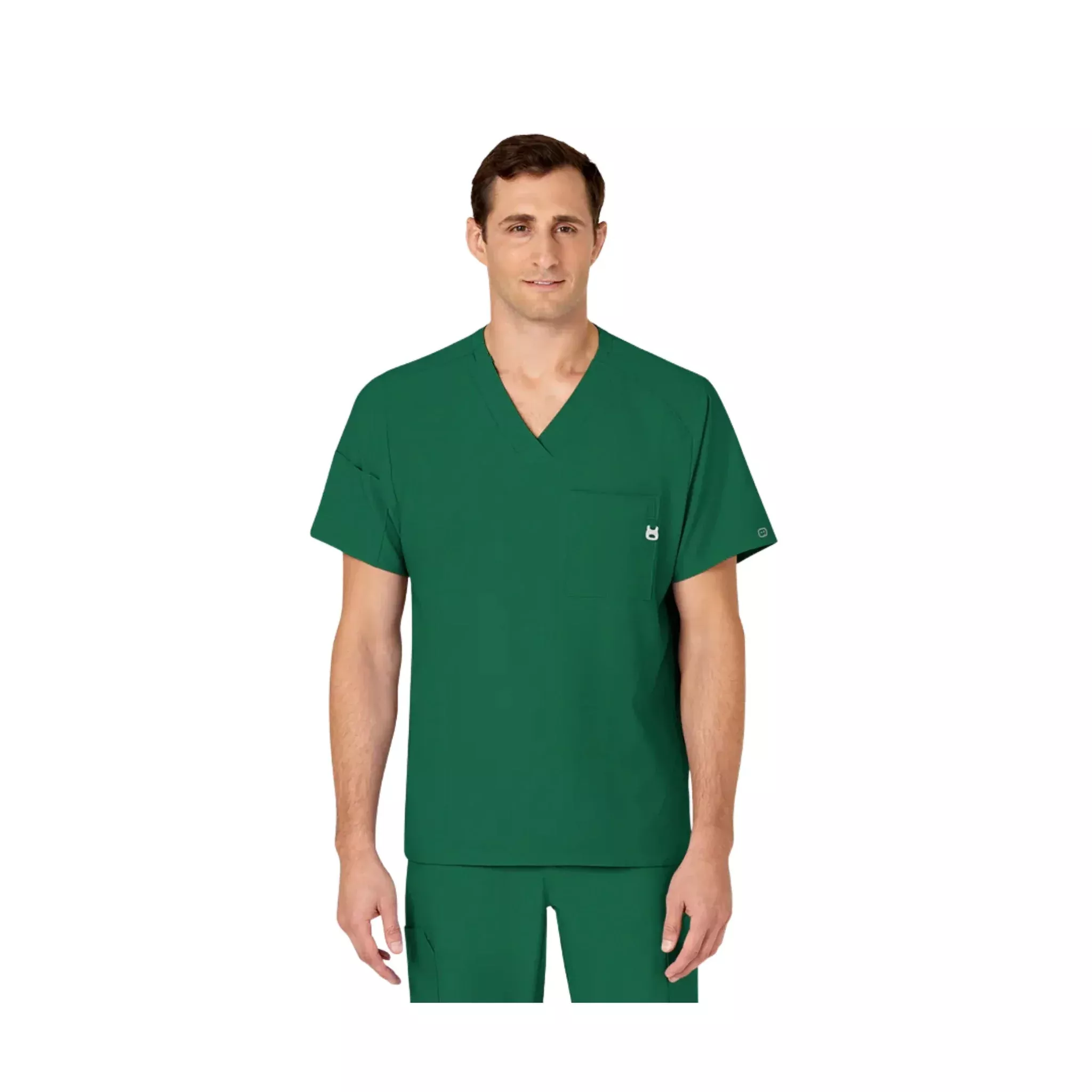 Wink Men's V Neck Scrub Top - Hunter