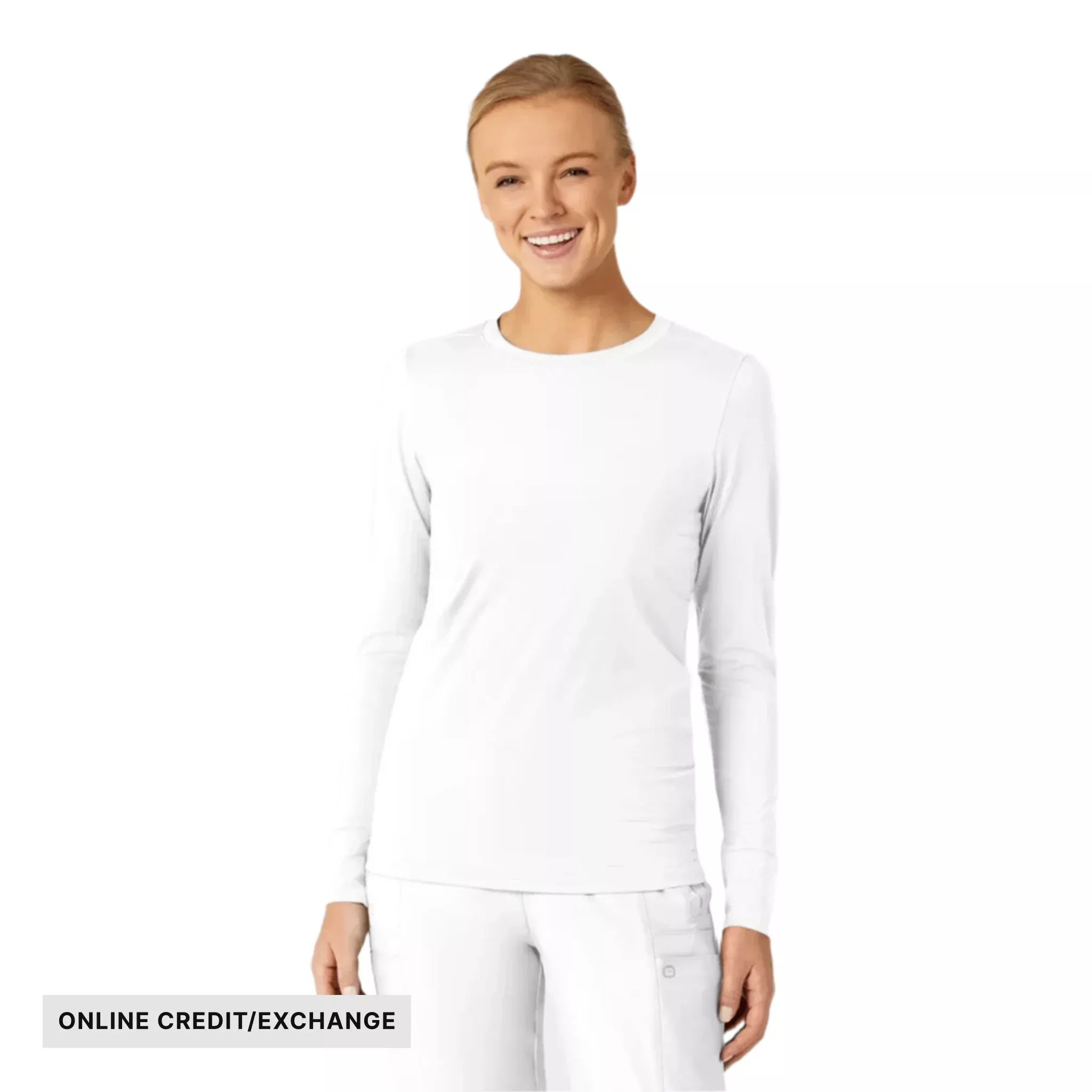 Wink Women’s Performance Long Sleeve Tee – White