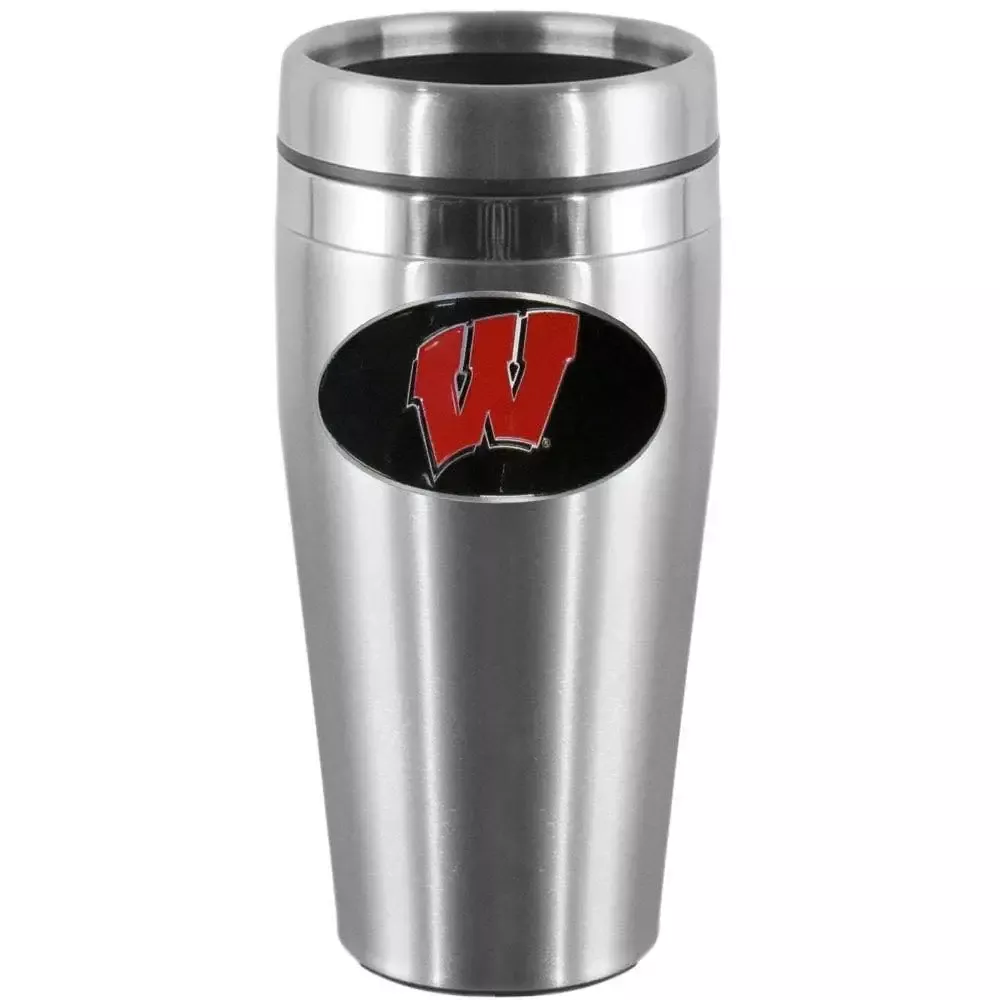 Wisconsin Badgers Steel Travel Mug