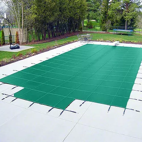 Yard Guard Deck-Lock Mesh Safety Cover – 14′ X 28′ – Green