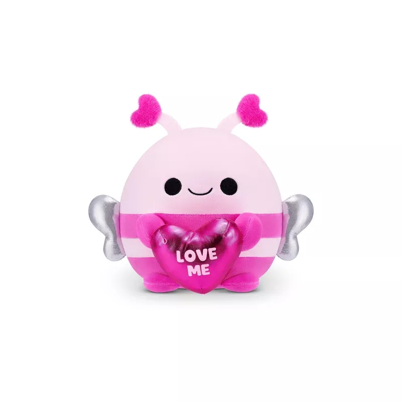 ZURU Snackles Series 2 Valentine 8 Inch Plush Bumblebee with Heart-Shaped Accessory